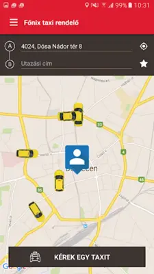 Főnix Taxi Debrecen android App screenshot 4